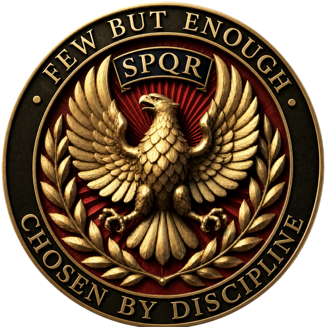SPQR Emblem - Few But Enough, Chosen By Discipline